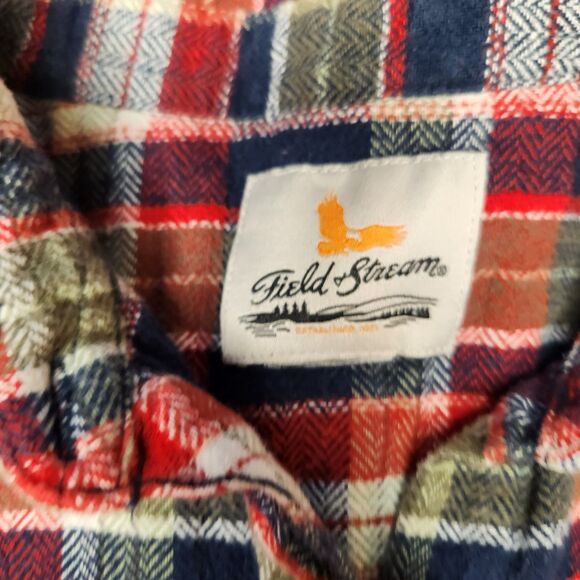 Field & Stream Women's 100% Cotton Plaid Flannel Button Up Shirt Size Small VTG - Picture 5 of 15